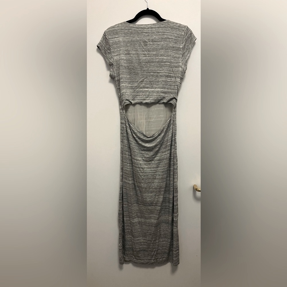 Never Worn Addison Grey Dress with Sexy Back Cut-Out, Size Large